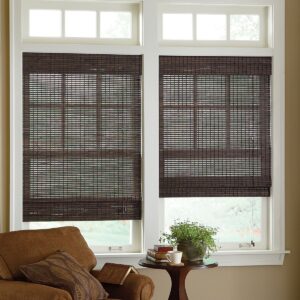 Automatic natural shades in a living room