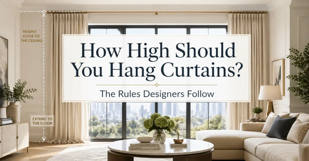 How to hang curtains elegantly